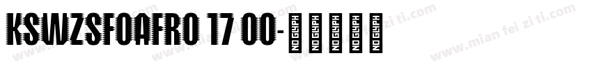 kswzsfoafr0 17 00字体转换